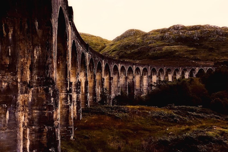 Glenfinnan Viaduct in Scotland