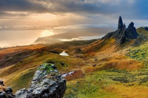 Landscape view of the Old Man of Storr