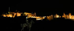 Edinburgh Castle in Scotland. Hogmanay - New Year