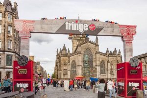 The Fringe festival 2018 on the Royal Mile in Edinburgh