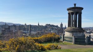 Looking out from Edinburgh's Calton Hill