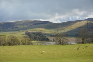 Landscape shot of Scotland in spring