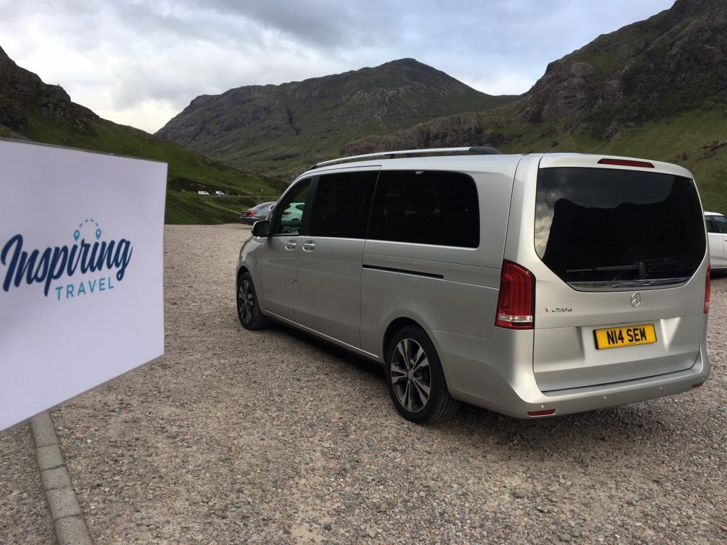 A modern, spacious van for a custom tour around Scotland with Inspiring Travel Scotland