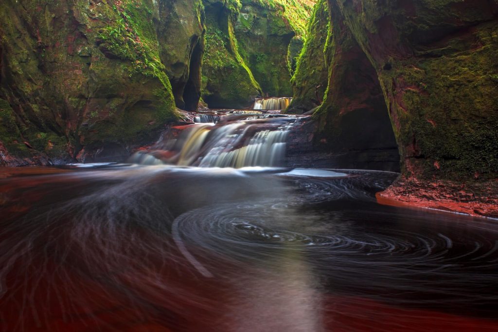 Finnich Glen Waterfall